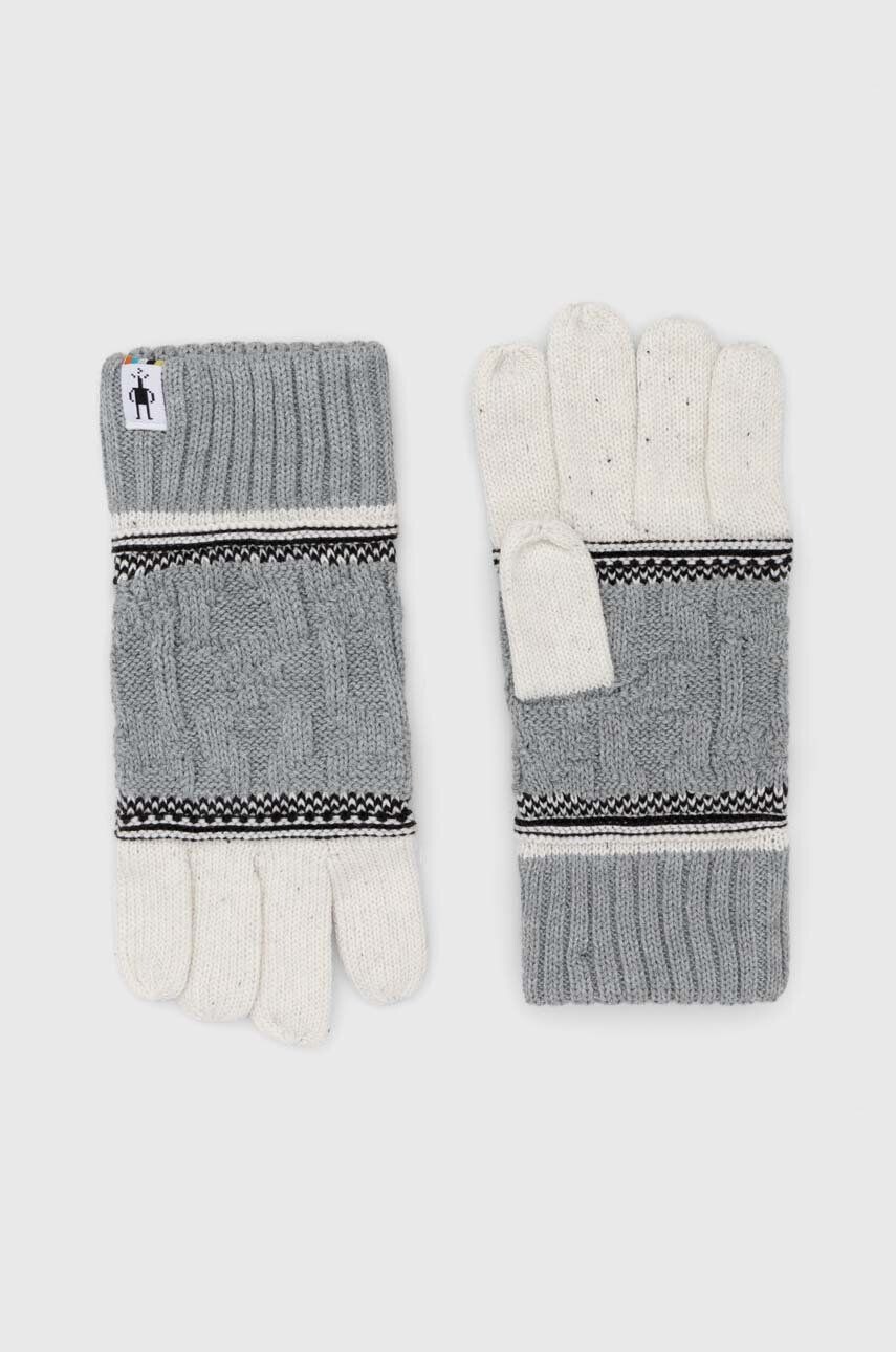 

Перчатки Smartwool Popcorn Cable, серый