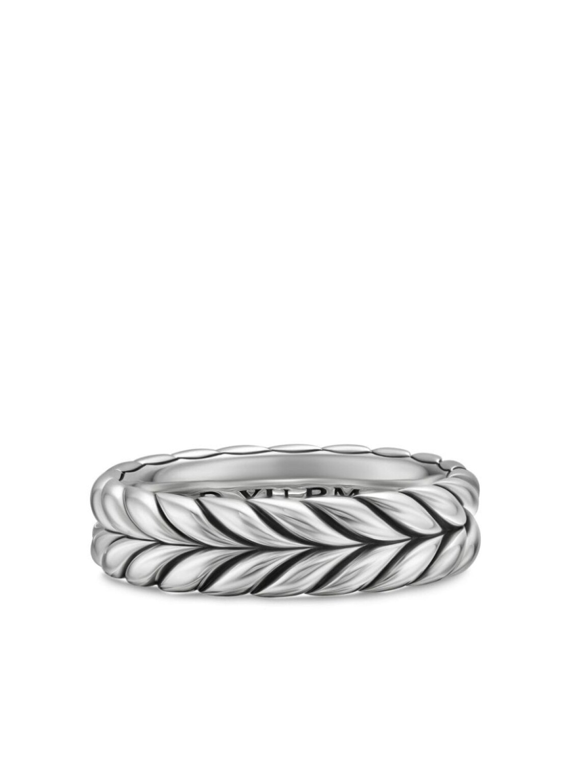 

Кольцо Chevron из стерлингового серебра David Yurman, серебряный