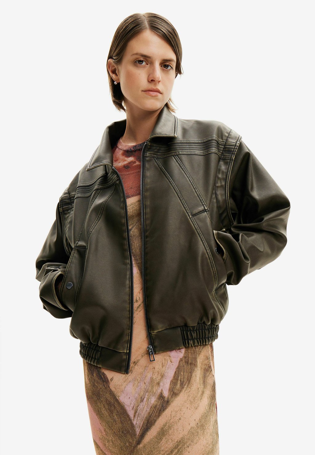 Куртка из искусственной кожи Desigual, черная фото