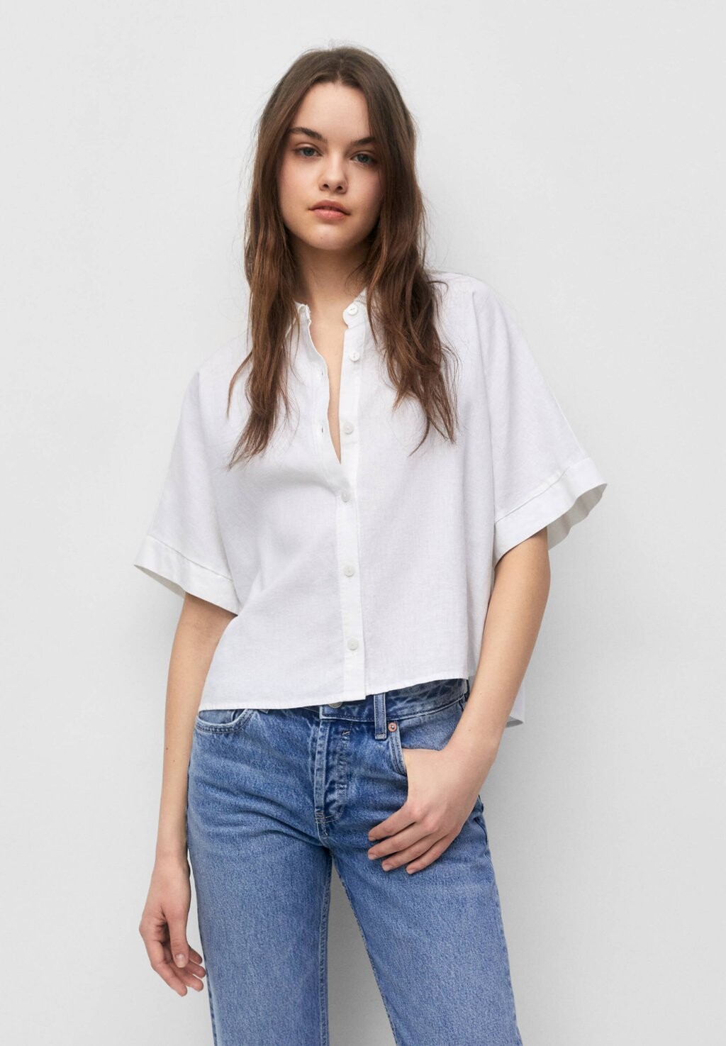 

Рубашка PULL&BEAR, белый