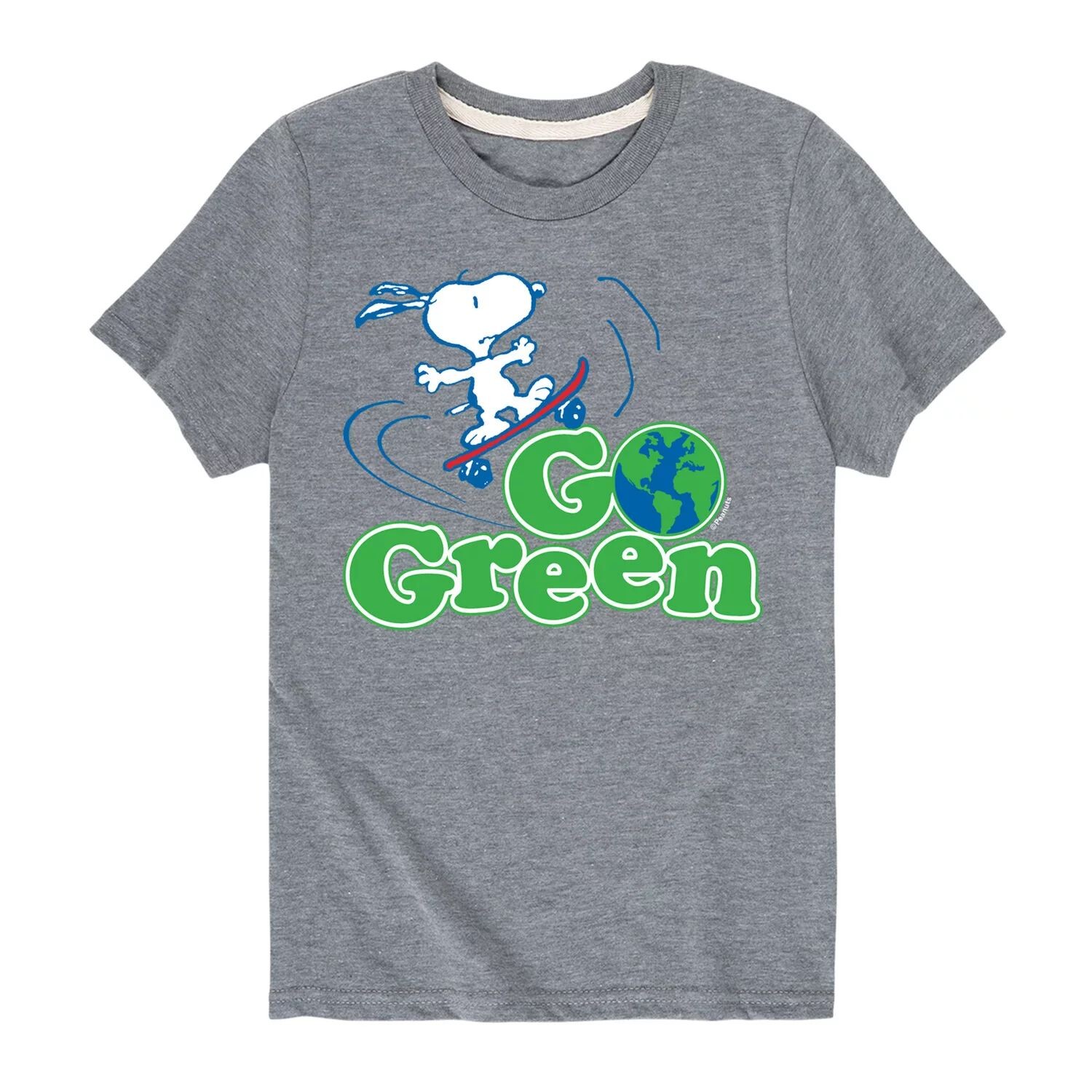 

Зеленая футболка с рисунком «Peanuts Go Snoopy» для мальчиков 8–20 лет Licensed Character
