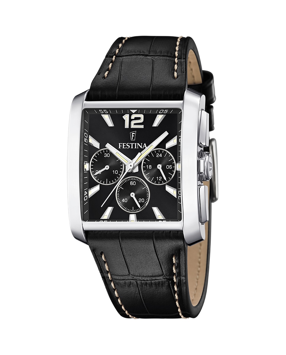 F20636/4 Timeless Chronograph Черные кожаные мужские часы Festina, черный 4 аксессуары для подводной охоты и рыбалки из нержавеющей стали 316