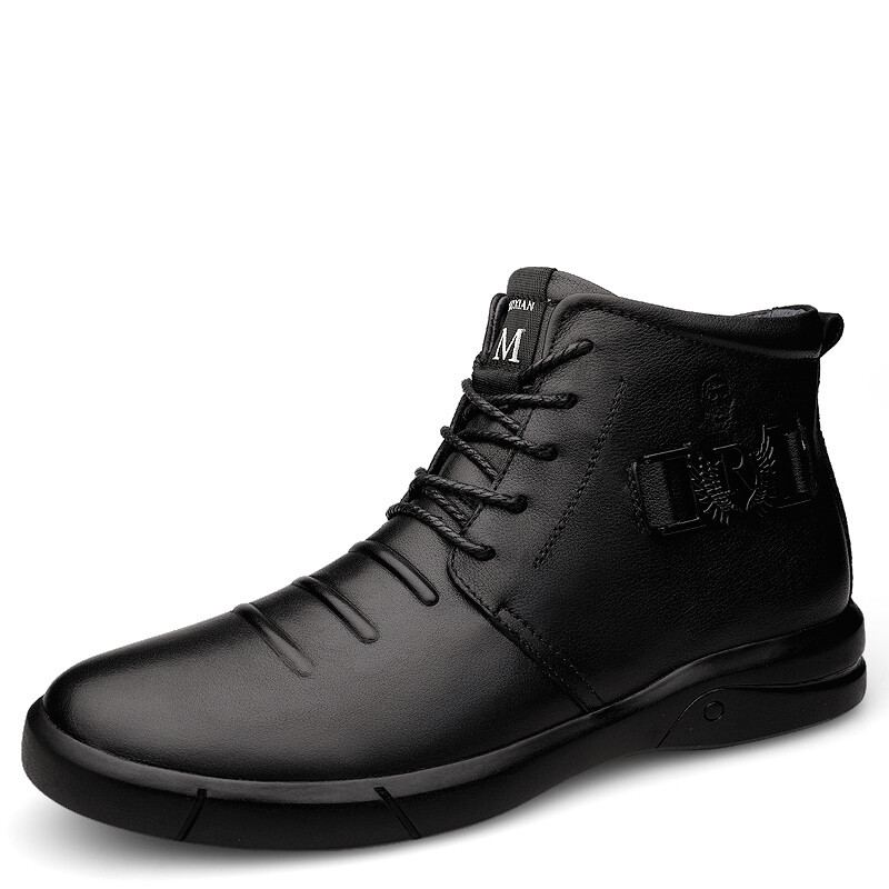 

Туфли мужские Men"s Casual Men Mid-Top Laorentou, цвет Black single shoes