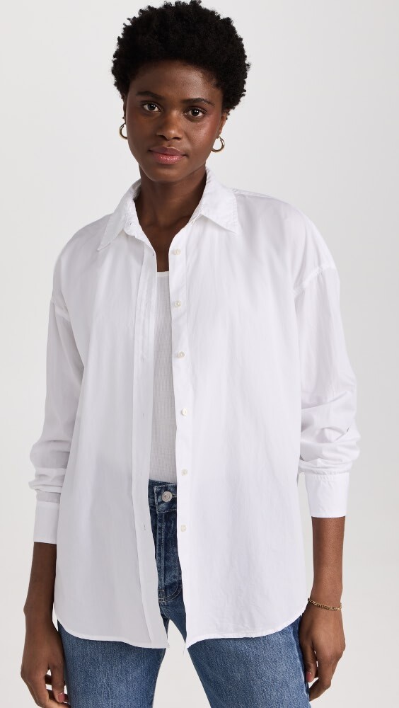 

Рубашка Nili Lotan Mael Oversized, белый