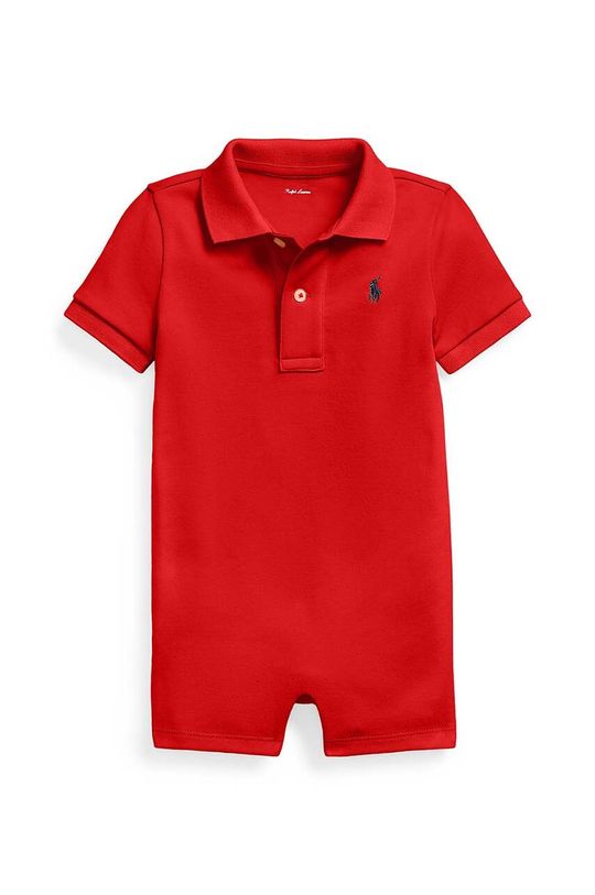Хлопковые рамперы для новорожденных Polo Ralph Lauren, красный вязаная шапка ralph lauren