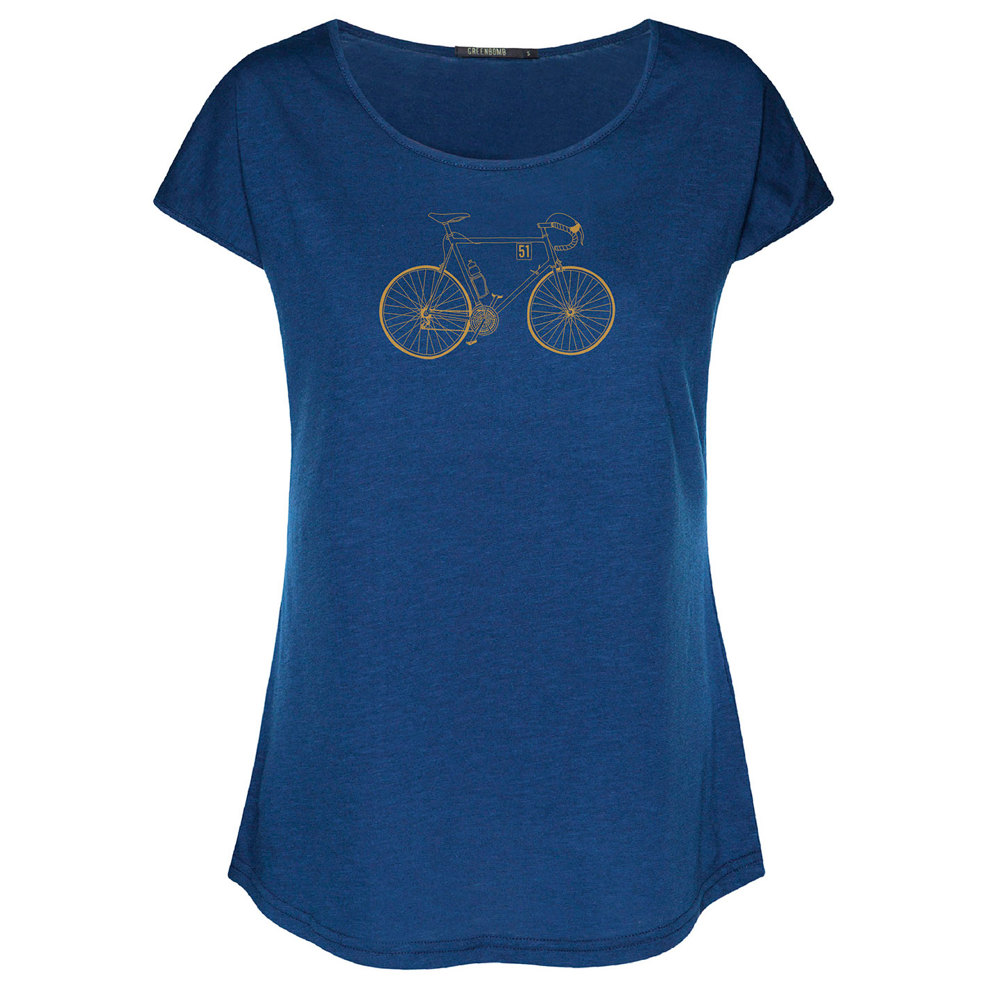 Футболка Greenbomb Women's Bike Classic Cool s, цвет Ocean Blue