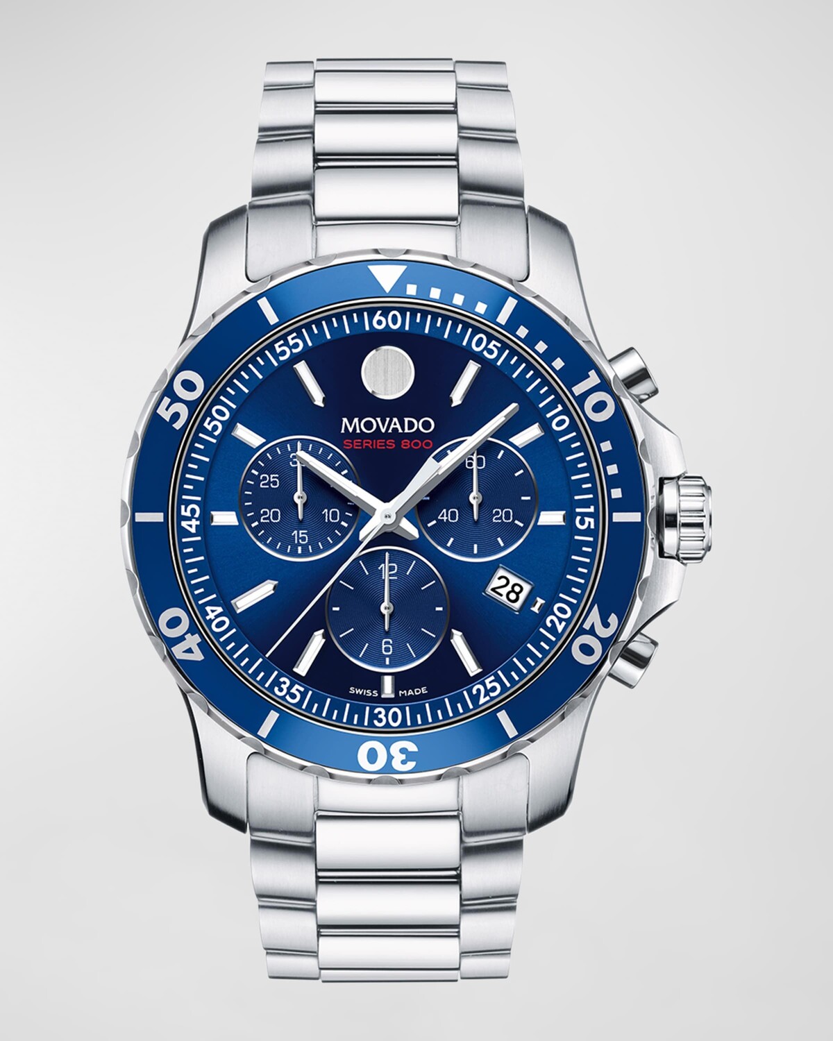 

Часы-хронограф Series 800, серый/синий Movado, цвет Gray/Blue