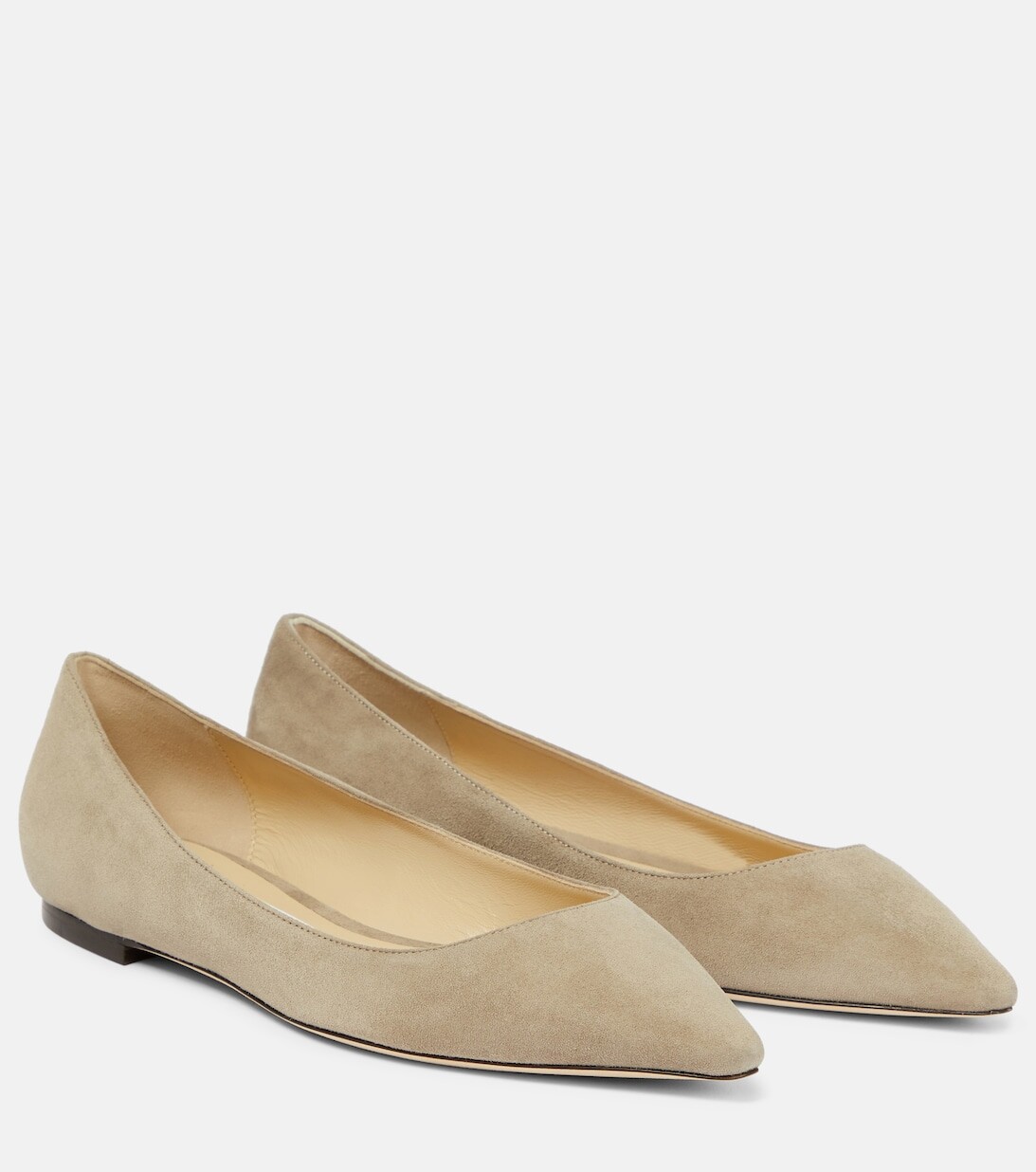 

Замшевые балетки Romy Jimmy Choo, бежевый