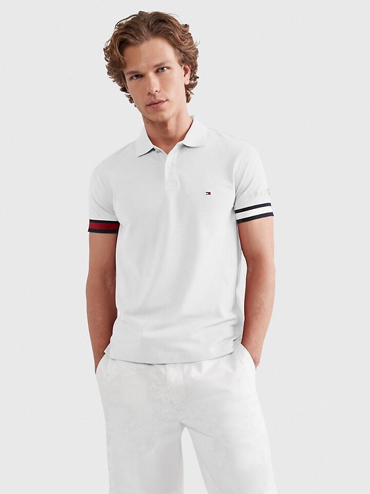 

Поло узкого кроя с флагом Tommy Hilfiger