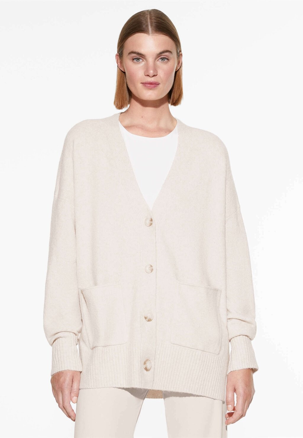 

Кардиган With Pockets OYSHO, бежевый