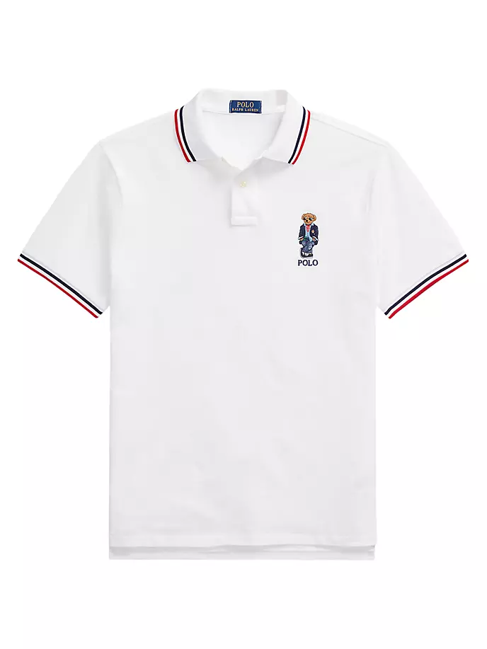 

Рубашка поло узкого кроя с логотипом Polo Ralph Lauren, белый