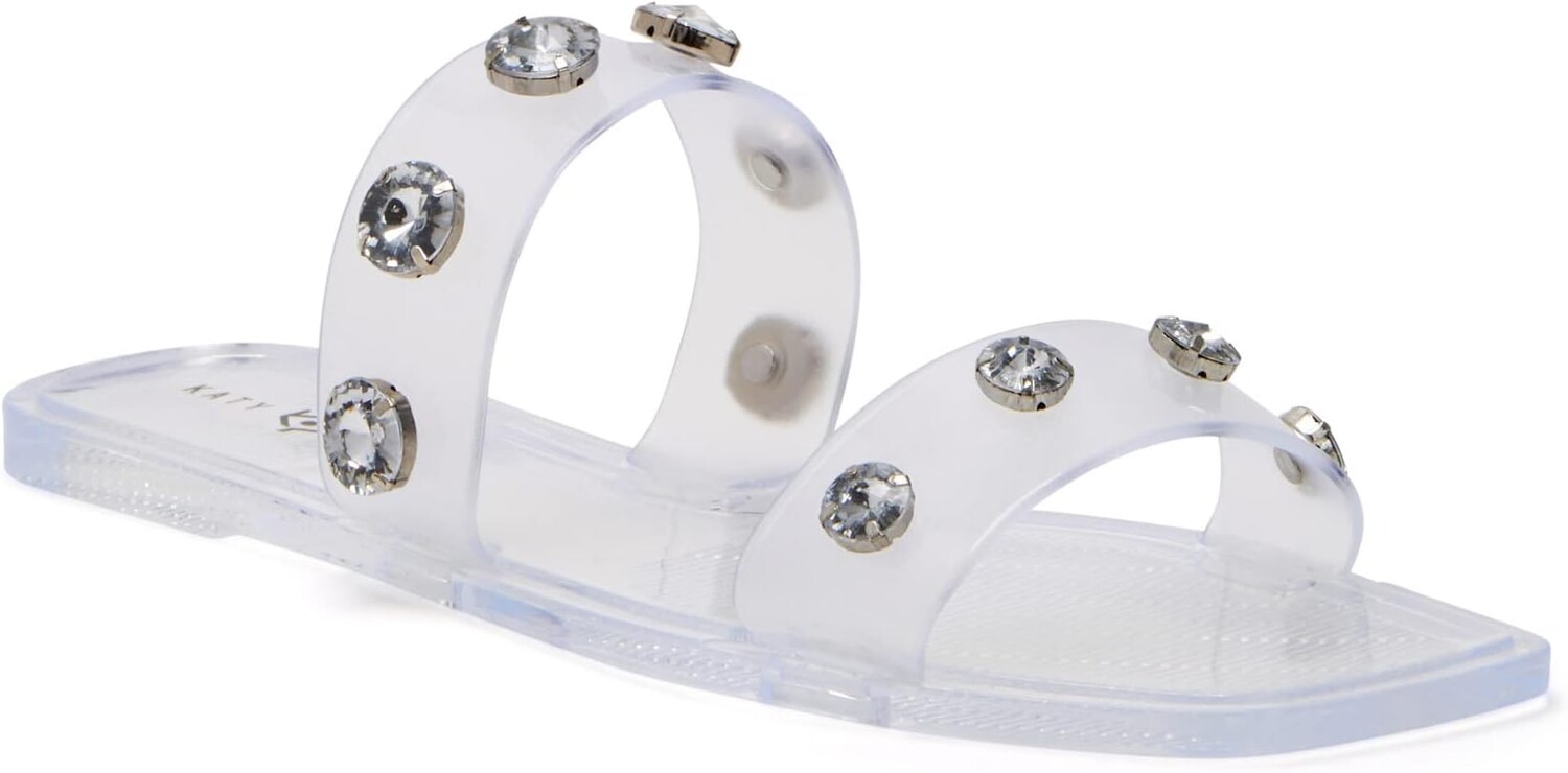 

Сандалии на плоской подошве The Geli Embellished Square Toe Katy Perry, прозрачный