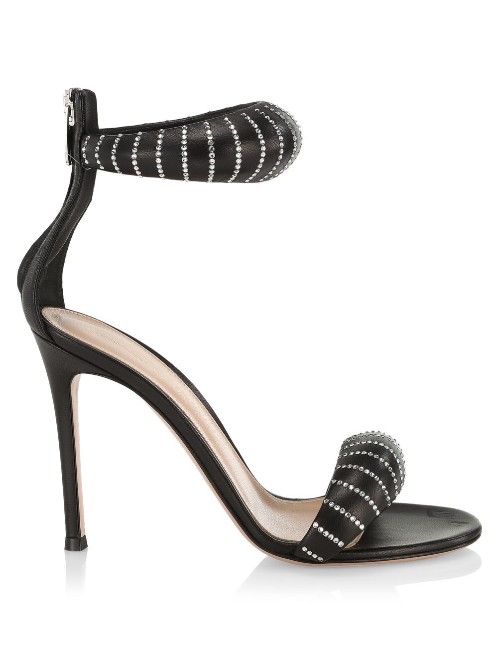 

Сандалии Bijoux из кожи наппа с пайетками Gianvito Rossi, черный