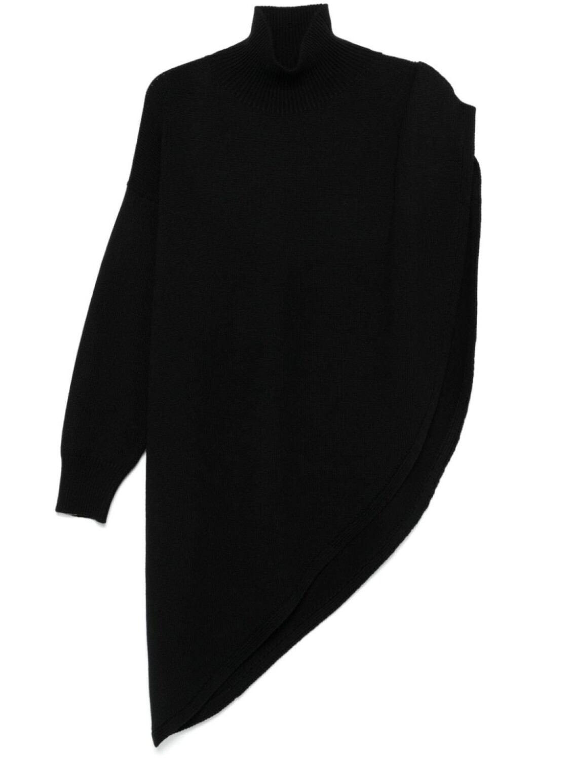

Alaïa пончо асимметричного кроя, черный
