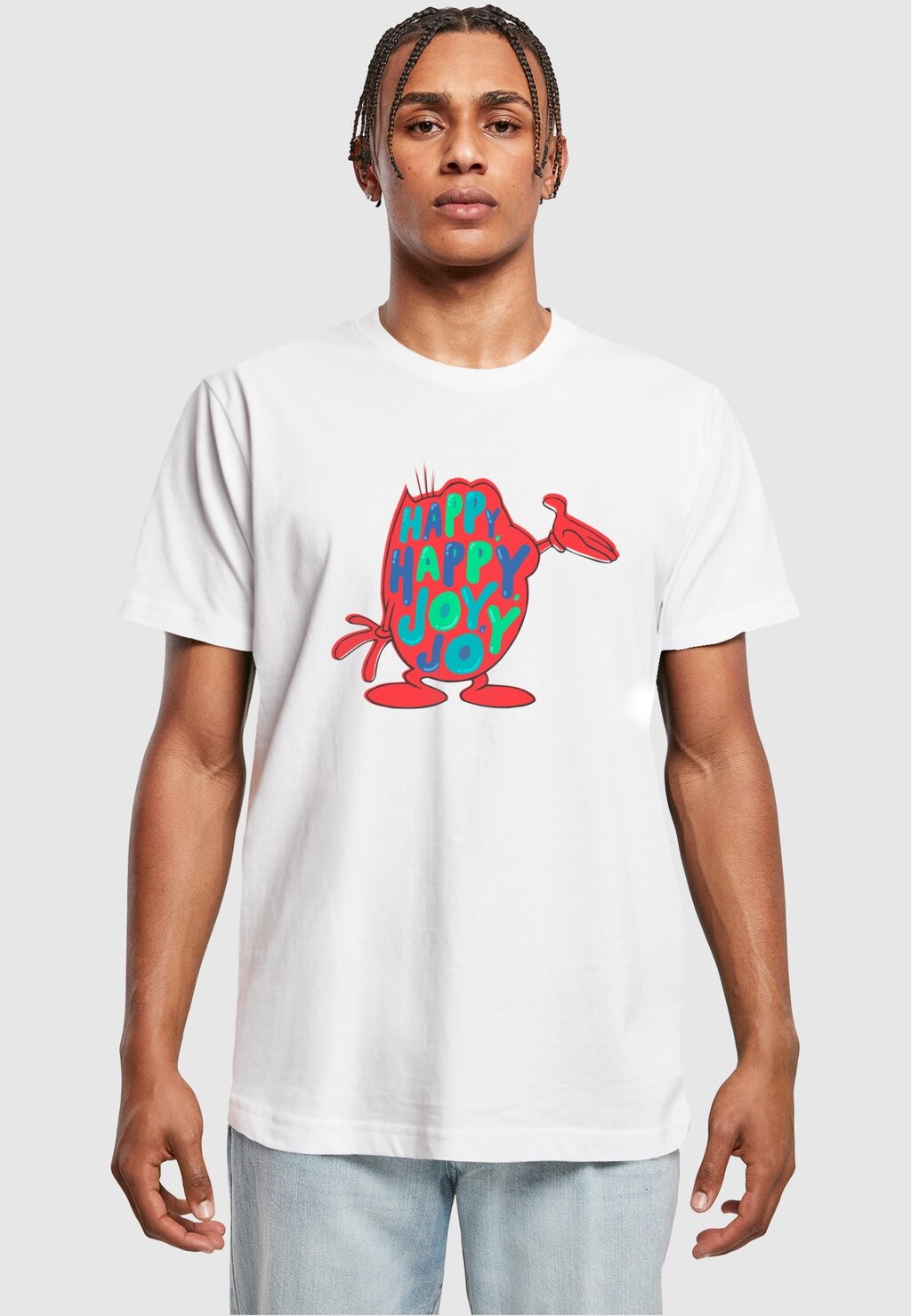 

Футболка с принтом REN AND STIMPY HAPPY Merchcode, цвет white