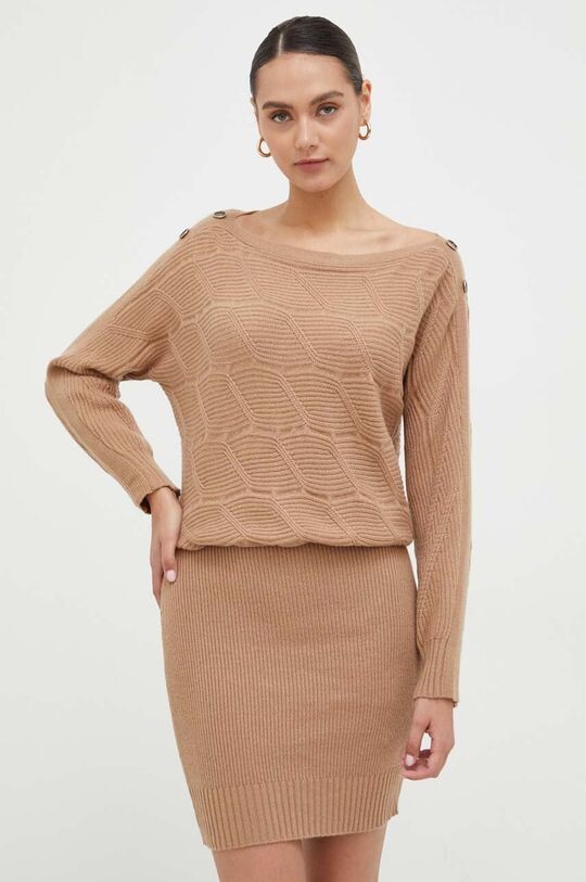 

Платье из смесовой шерсти Guess, коричневый