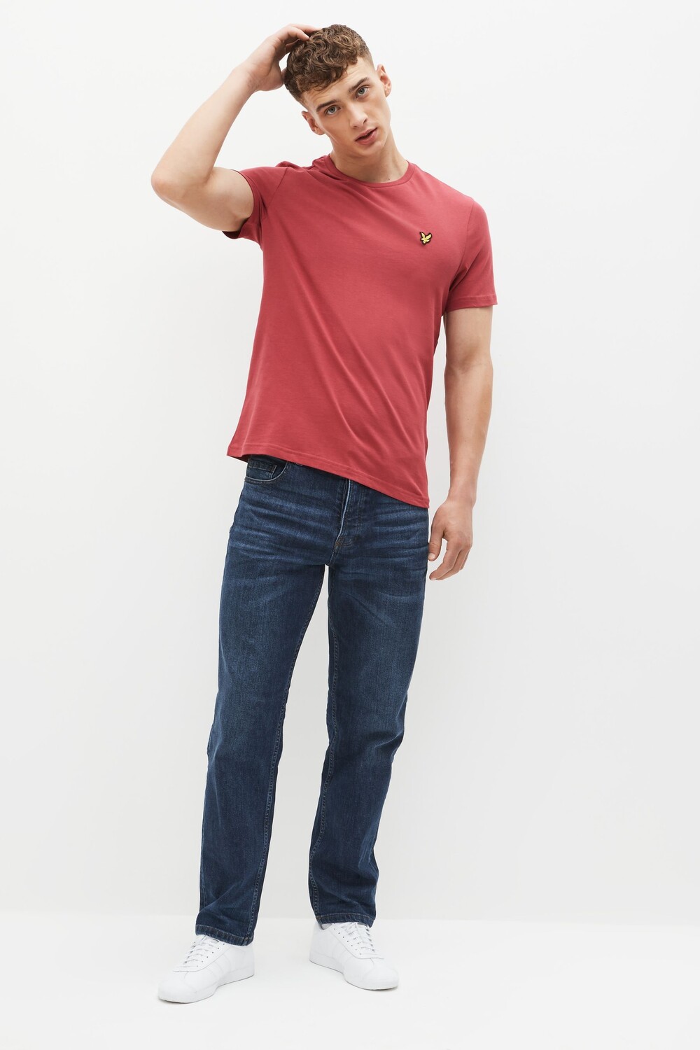 

Трикотажная футболка с круглым вырезом Lyle & Scott, красный