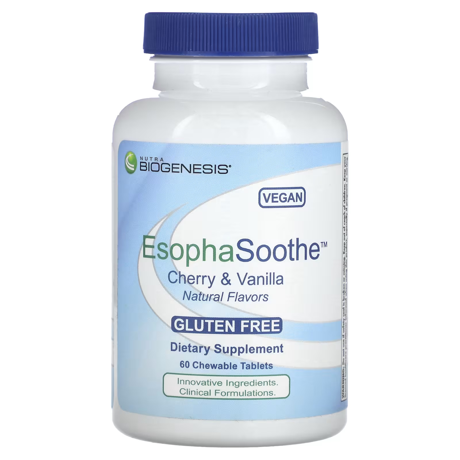 Пищевая добавка Nutra BioGenesis EsophaSoothe вишня и ваниль, 60 жевательных таблеток