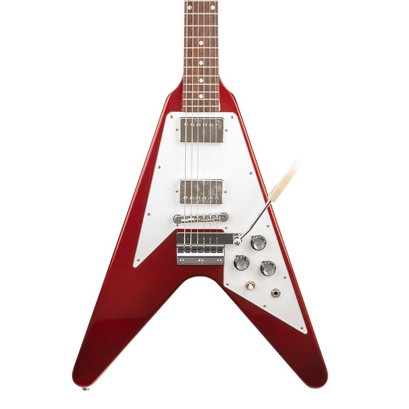 

Электрогитара Gibson Custom Shop 1967 Mahogany Flying V with Vibrola, Gloss Finish - Sparkling Burgundy - #100947 - Display Model