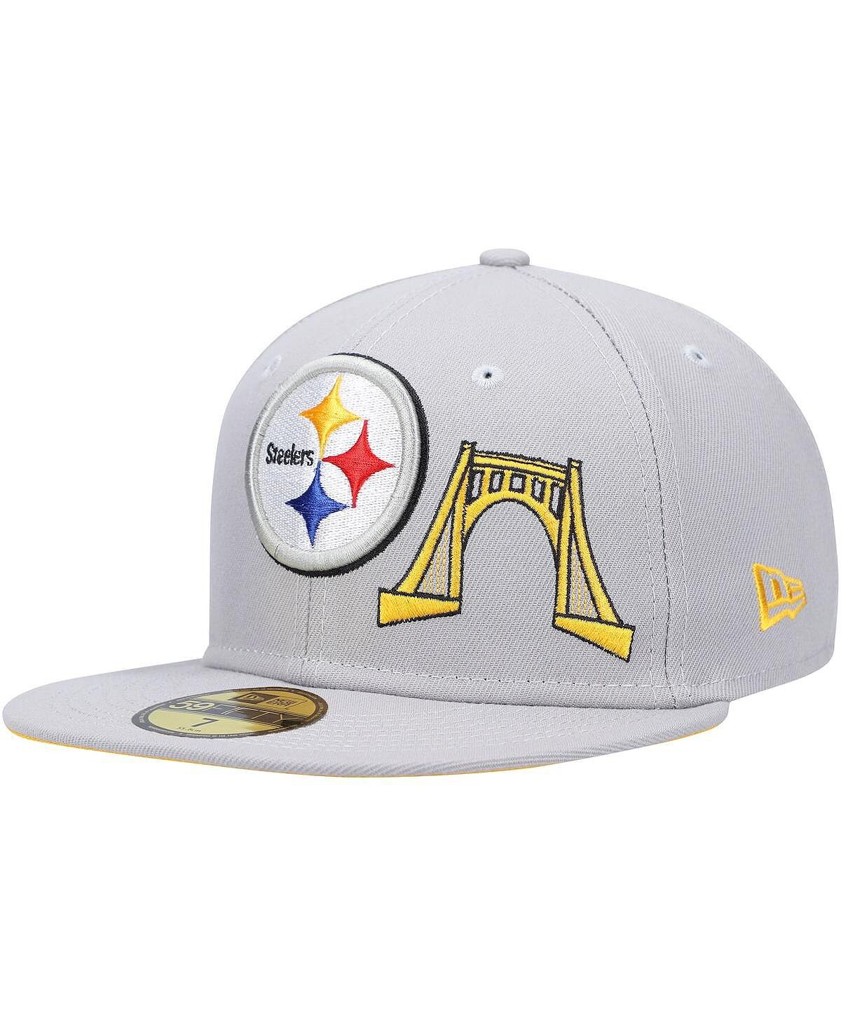 

Мужская серая приталенная шляпа Pittsburgh Steelers City Describe 59FIFTY New Era