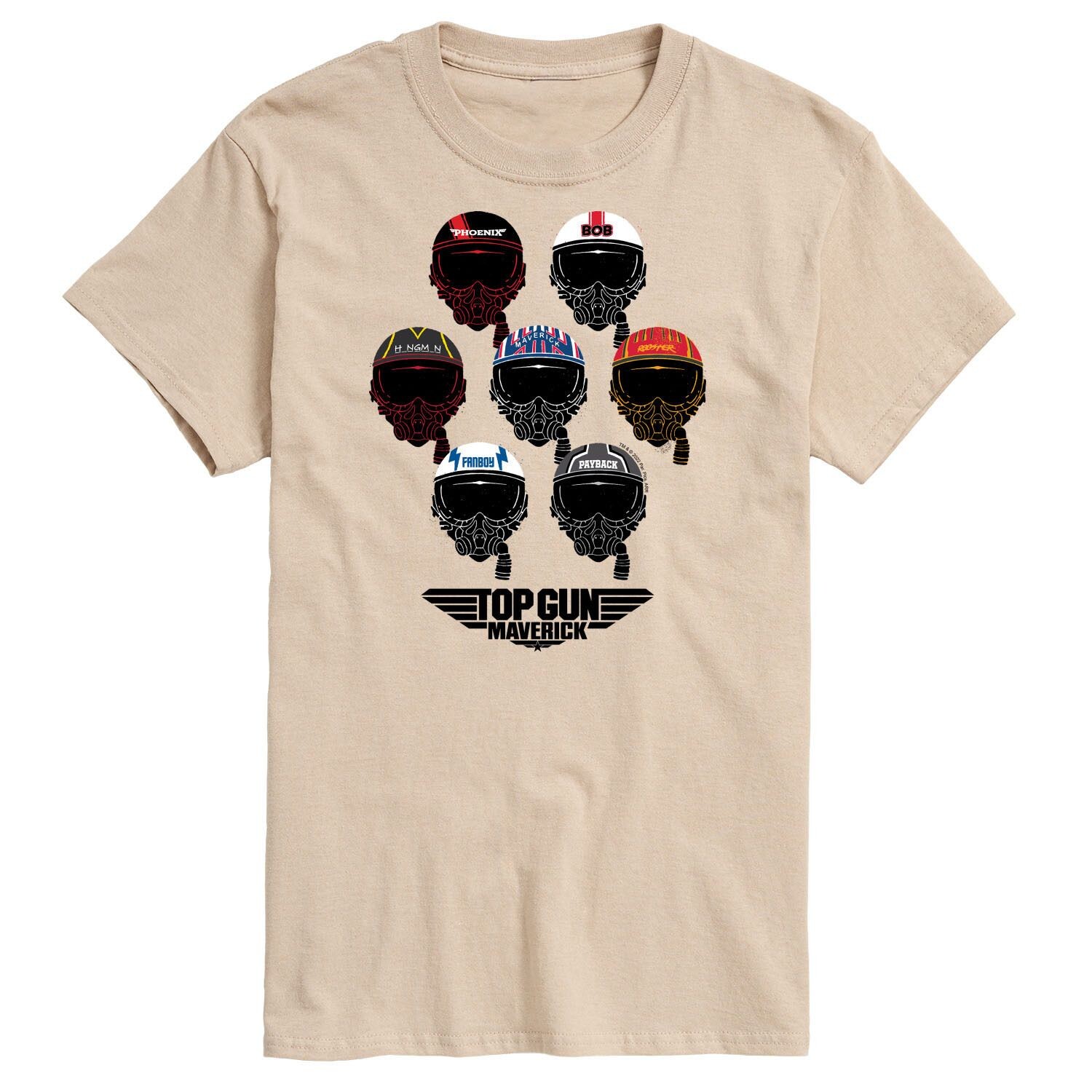 

Мужская футболка Top Gun Maverick Aviator Helmets Licensed Character