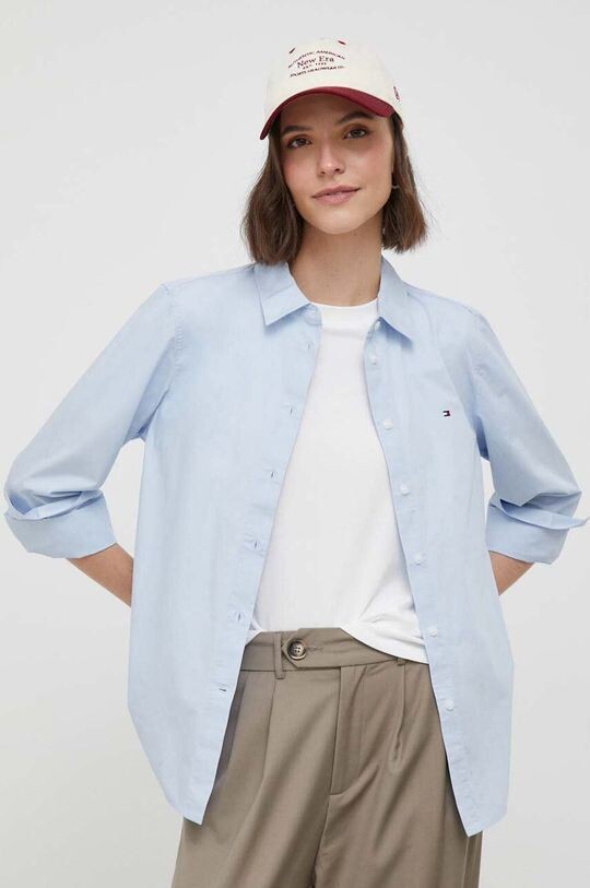 

Хлопковая рубашка Tommy Hilfiger, синий