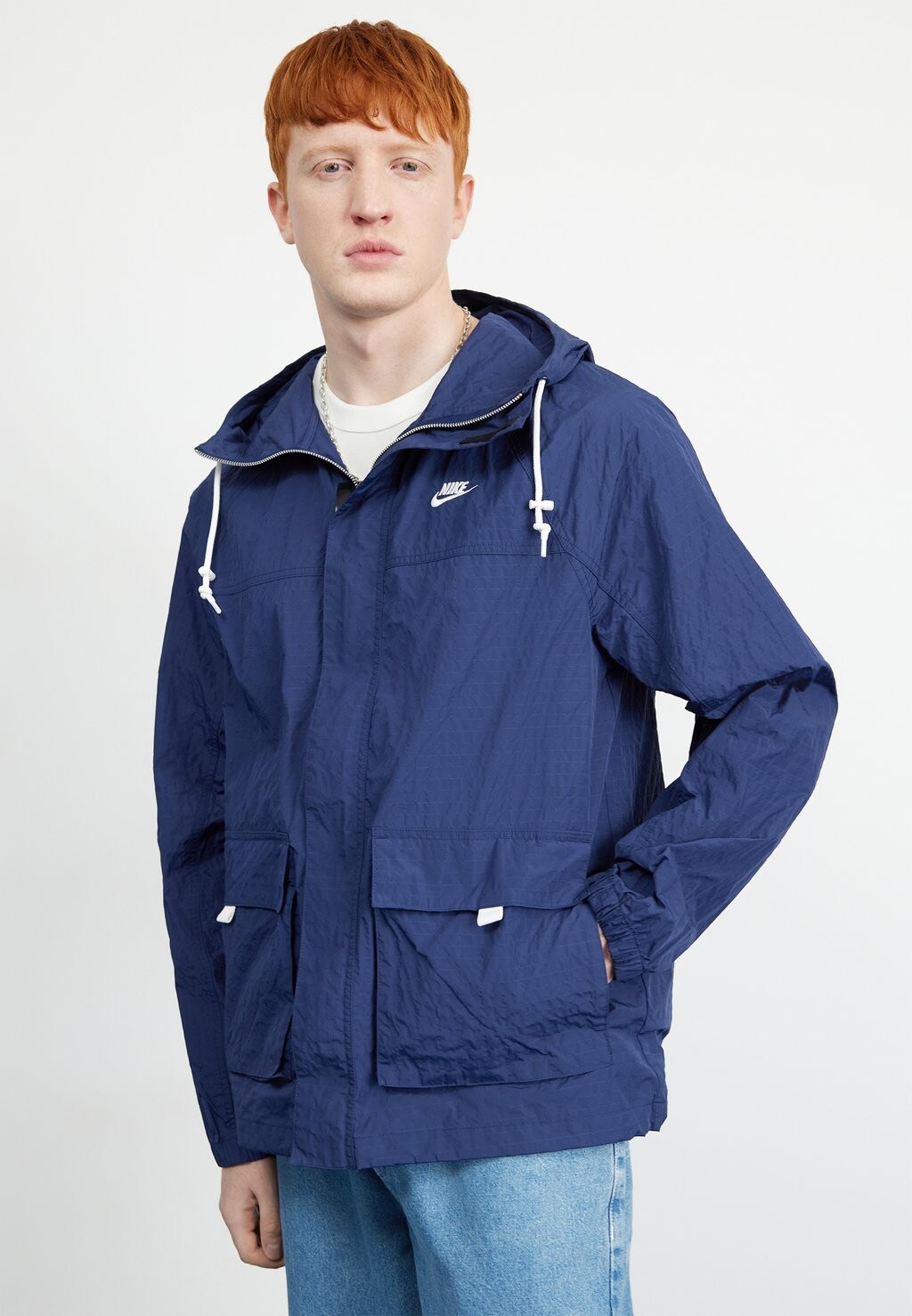 

Легкая куртка CLUB BOWLINE JACKET Nike Sportswear, цвет midnight navy/white