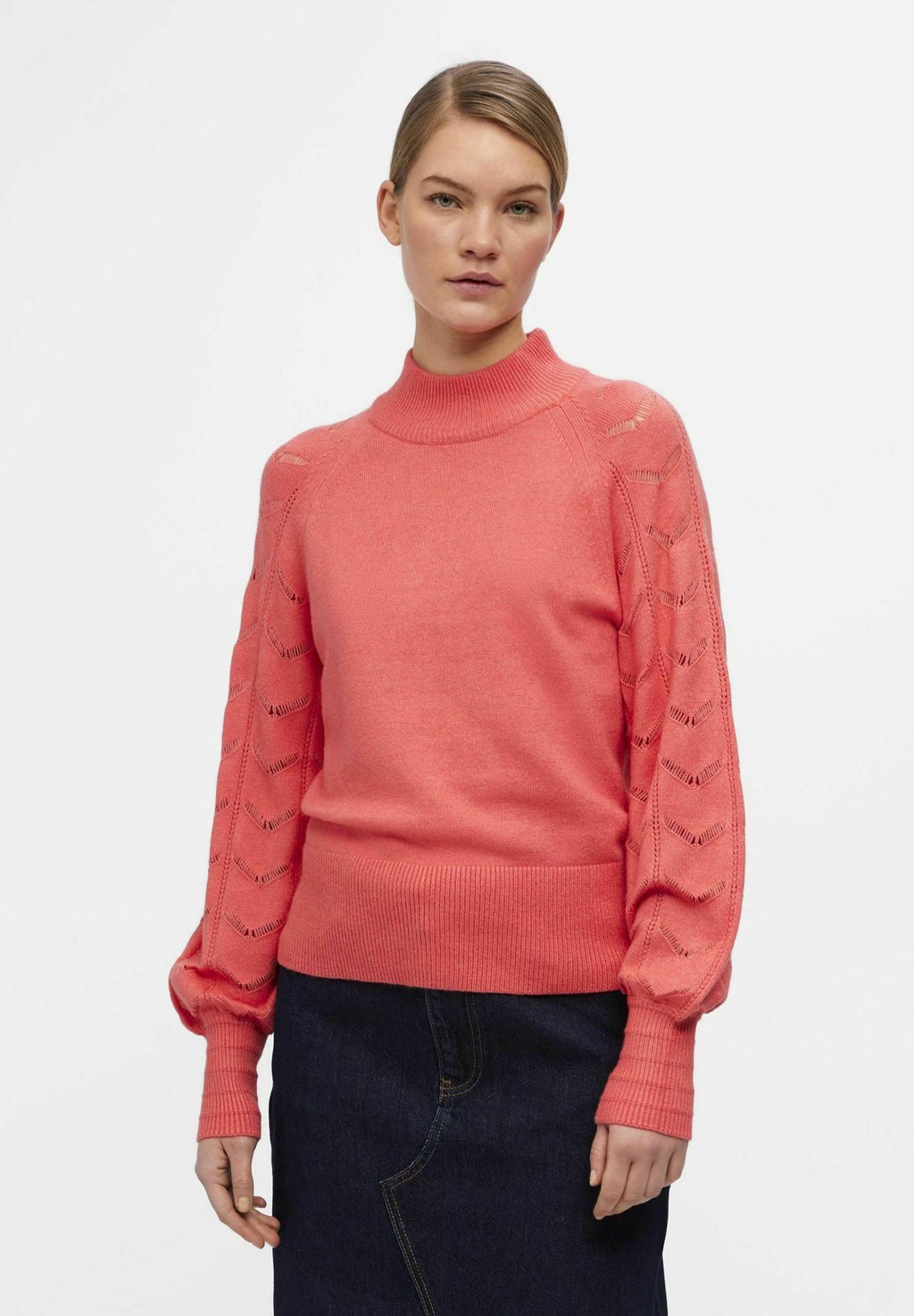 Вязаный свитер OBJEVA Object, цвет georgia peach