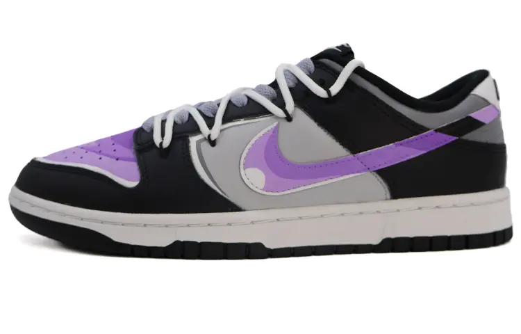

Кроссовки Nike Dunk Skateboarding Shoes Men Low-top Black, фиолетовый