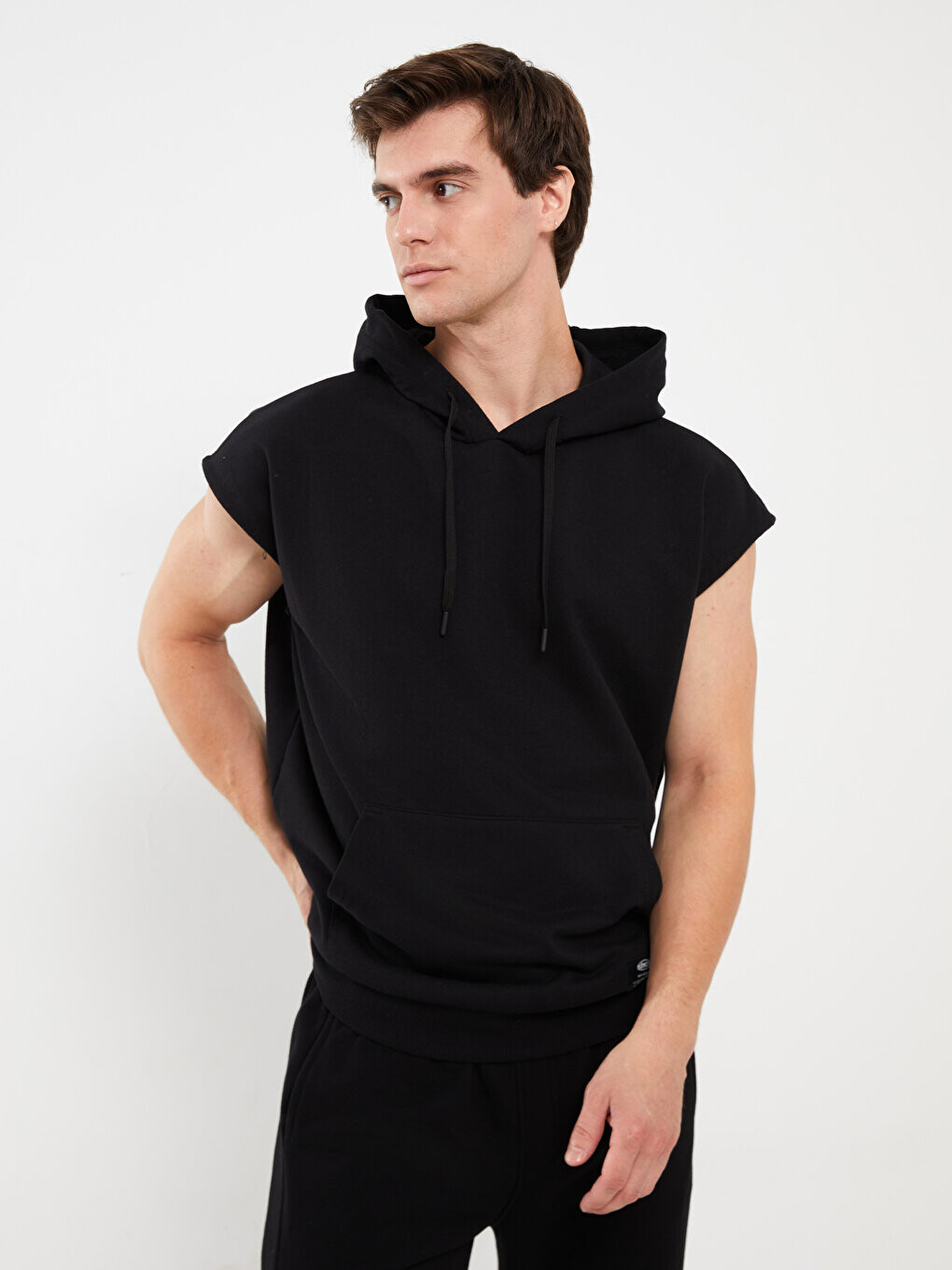 

Мужская толстовка с коротким рукавом LCW Casual, новый черный