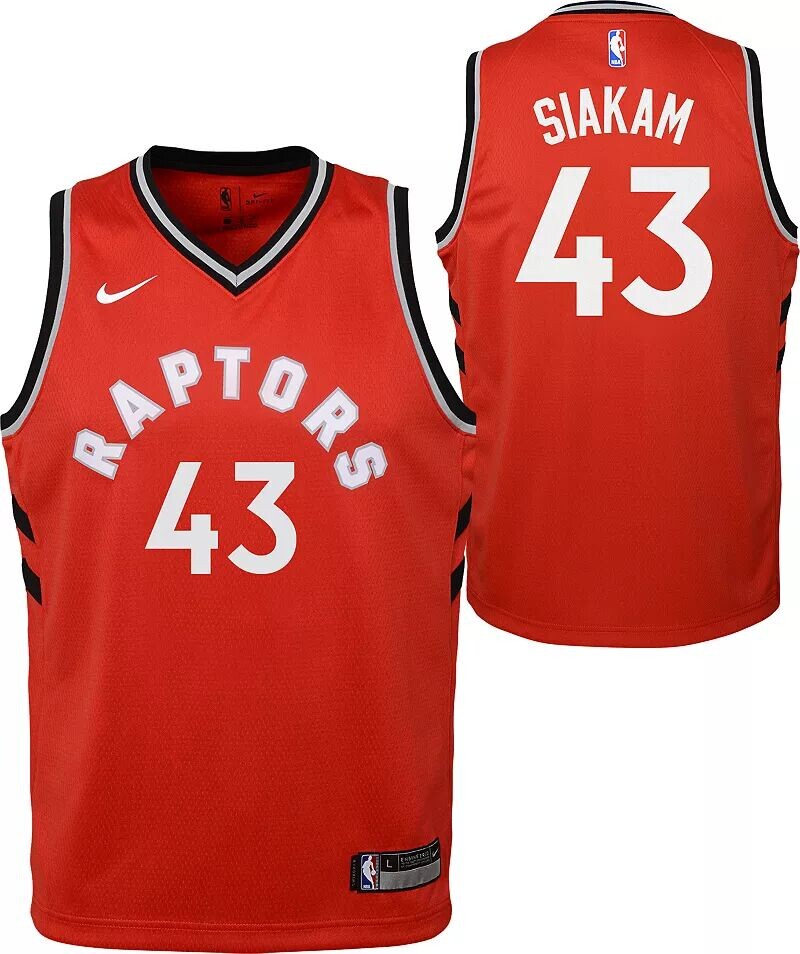 

Красная майка Nike Youth Toronto Raptors Паскаль Сиакам № 43 Dri-FIT Swingman