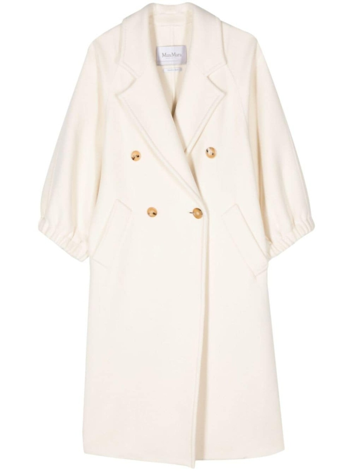 

Двубортное кашемировое пальто Max Mara, белый