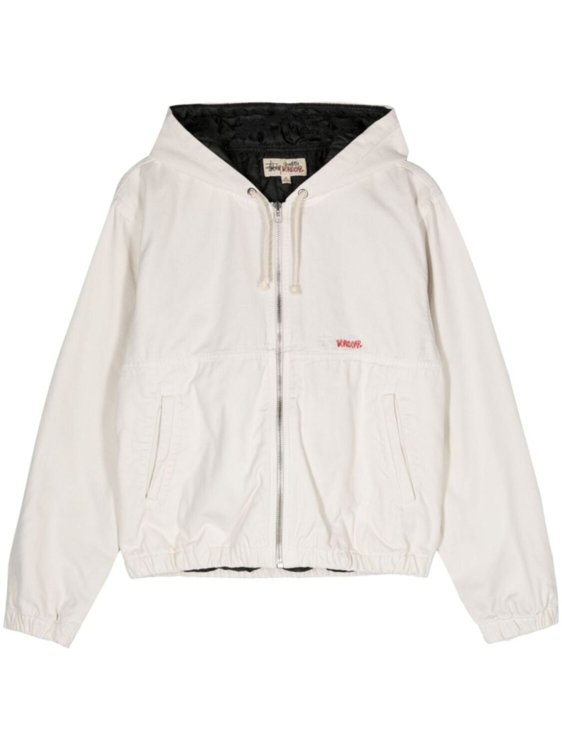 

Stüssy куртка на молнии с капюшоном, белый
