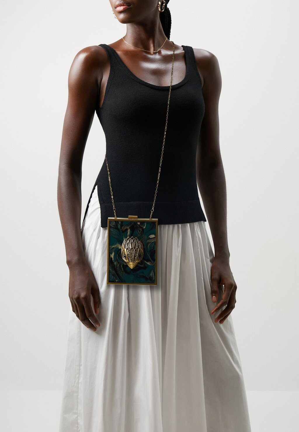 

Клатч Vertical Eagle Box Kurt Geiger London, цвет green oth