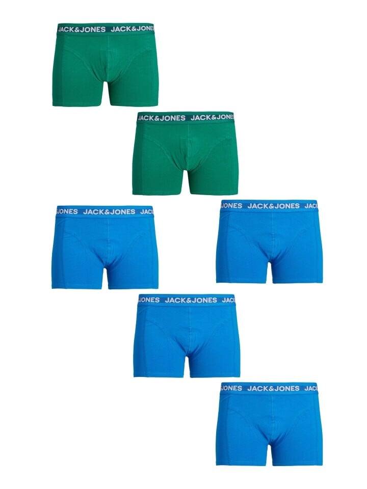 

Боксеры Jack & Jones 6 er Pack Unterhose SET Collor Design, цвет blau-grün