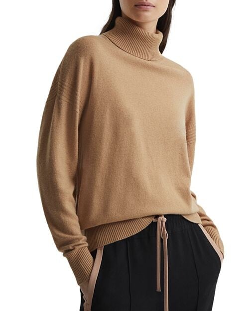 

Свитер с высоким воротником Nova REISS, цвет Tan/Beige