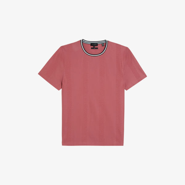 

Жаккардовая футболка rousel из эластичного хлопка Ted Baker, розовый
