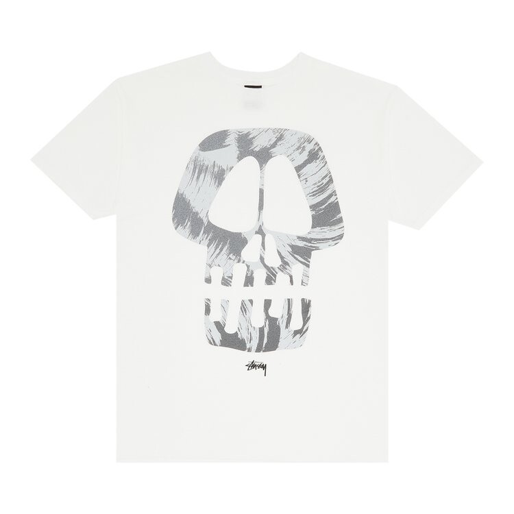 Футболка Stussy Brush Skull 'White', белый