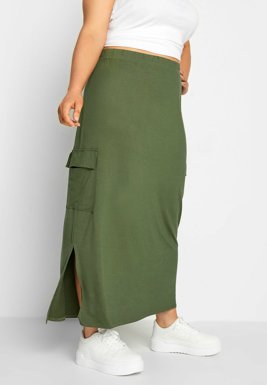 Длинная юбка Yours Clothing, зеленый
