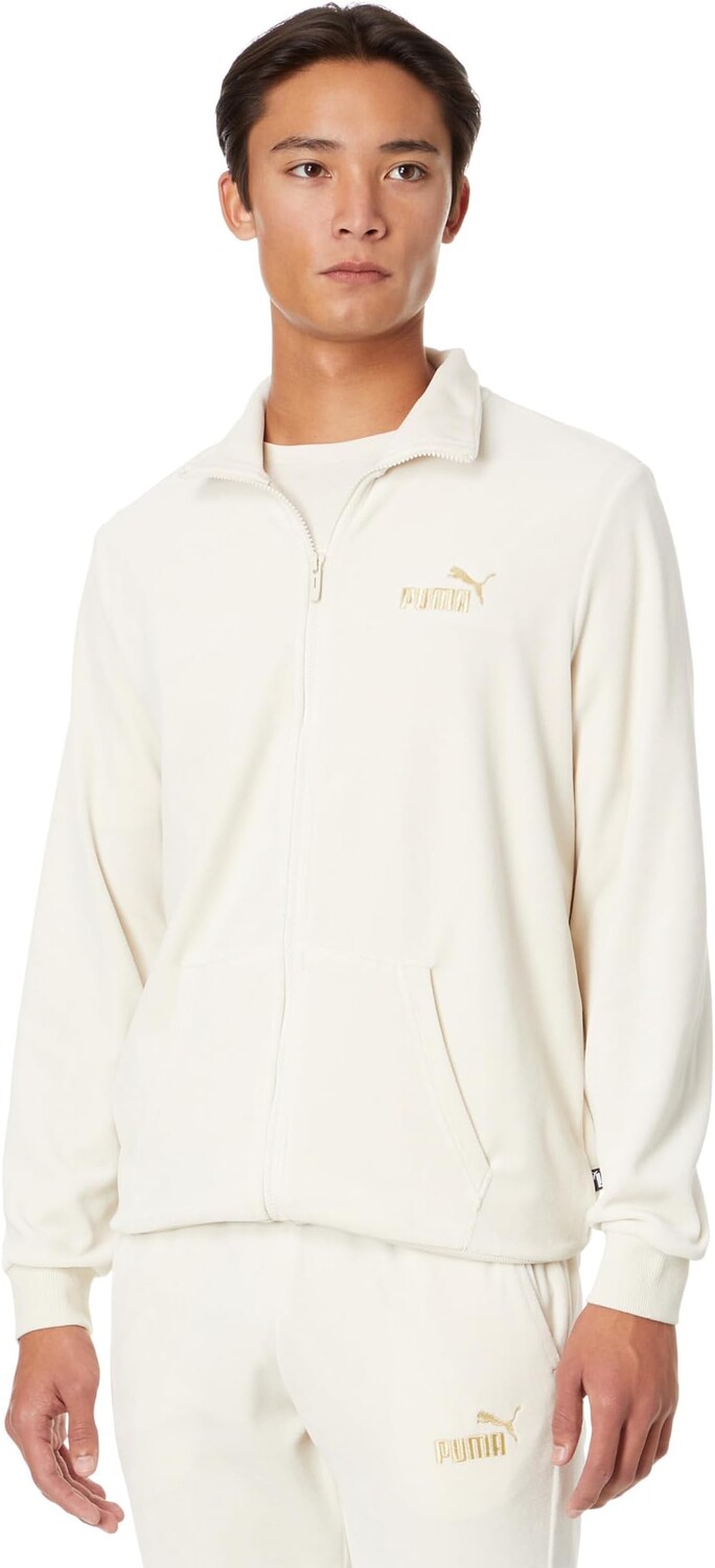 

Куртка Essentials+ Minimal Gold Velour Track Jacket PUMA, цвет Alpine Snow