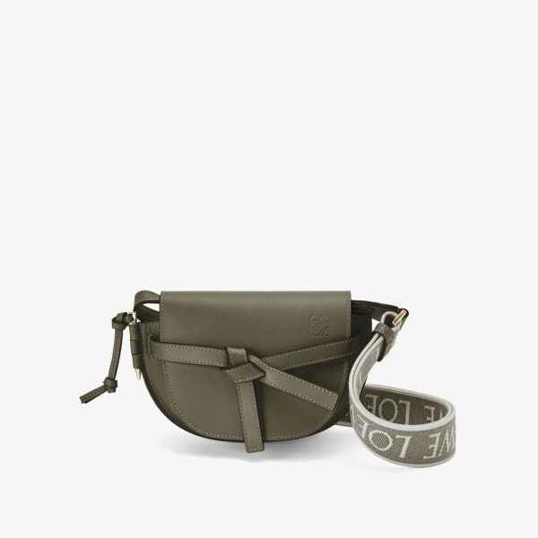 

Миниатюрная кожаная сумка через плечо Gate Dual Loewe, зеленый