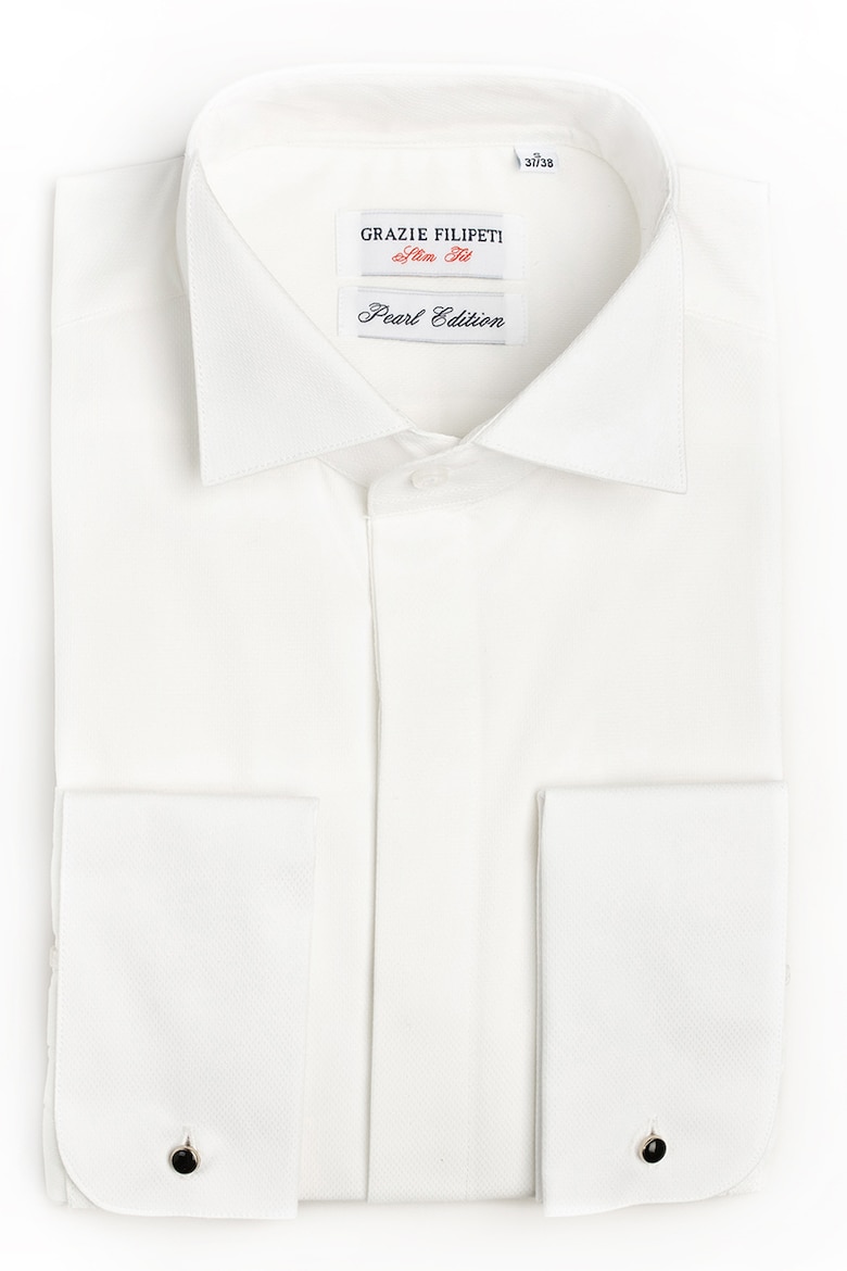 Приталенная рубашка из хлопка Grazie Filipeti, белый