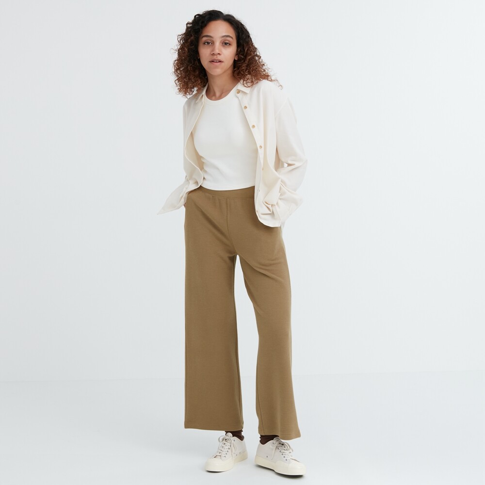 

Брюки Uniqlo Женские свободные повседневные, коричневый