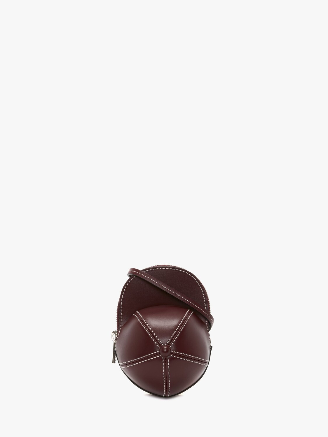 

Кожаная сумка JW Anderson через плечо, бургундия