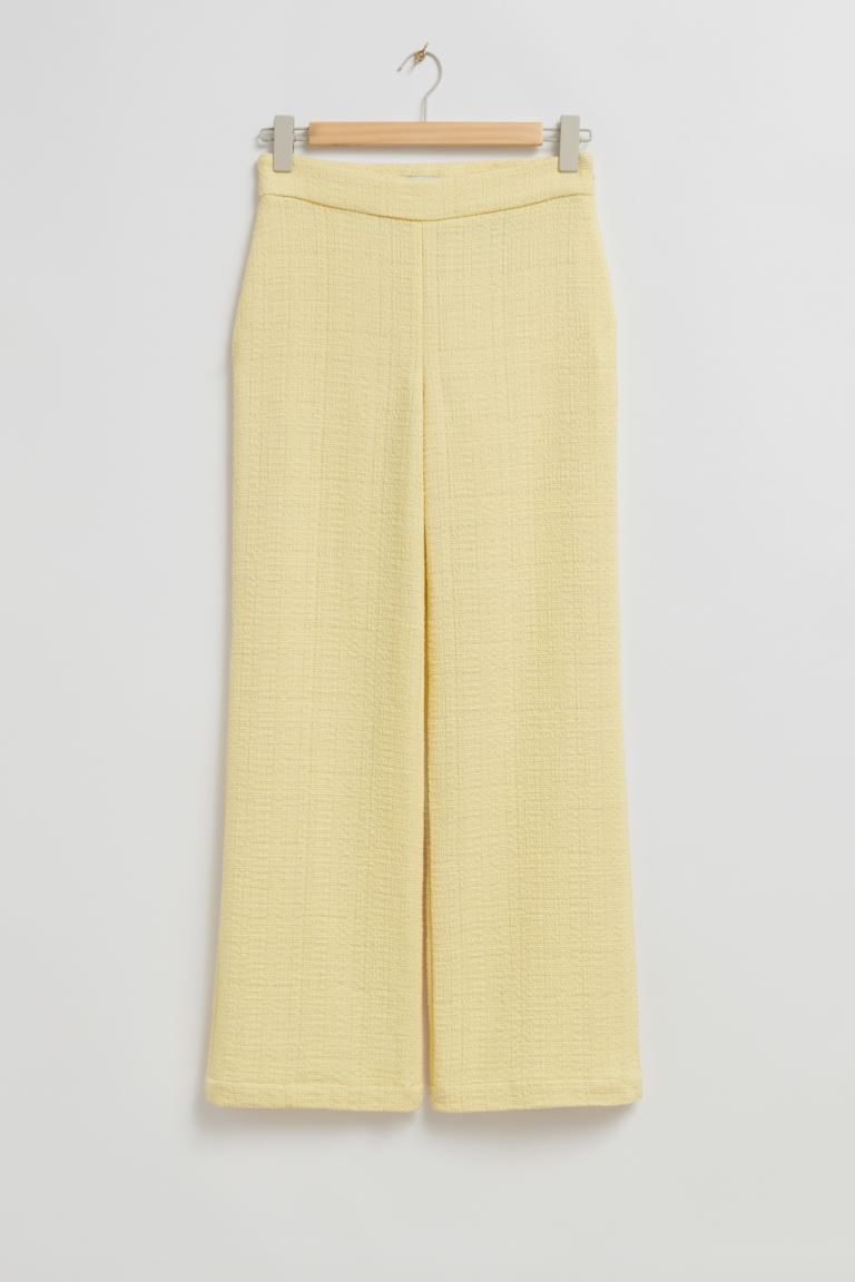 Твидовые брюки приталенного кроя и другие истории H&M, желтый