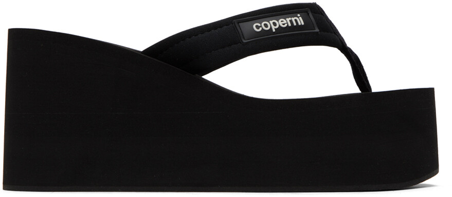 

Черные фирменные сандалии Coperni