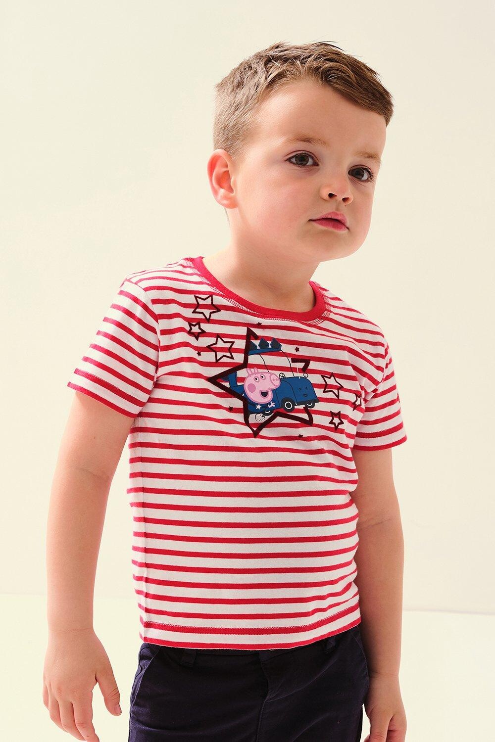 

Хлопковая футболка Coolweave с короткими рукавами и надписью «Peppa Stripe» Regatta, красный