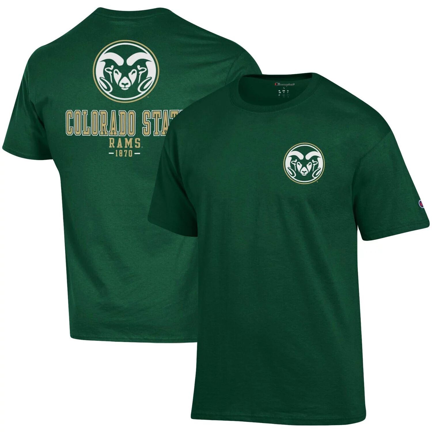 

Мужская зеленая футболка Colorado State Rams Stack 2-Hit Champion, Зеленый