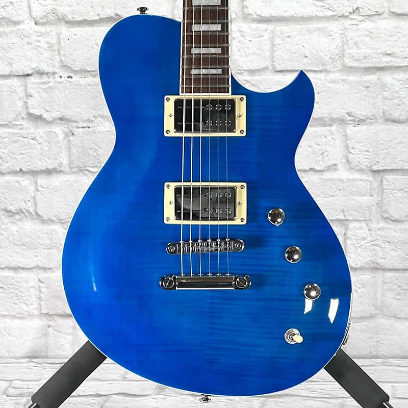 Электрогитара Reverend Guitars Roundhouse RA Transparent Blue Flame Maple