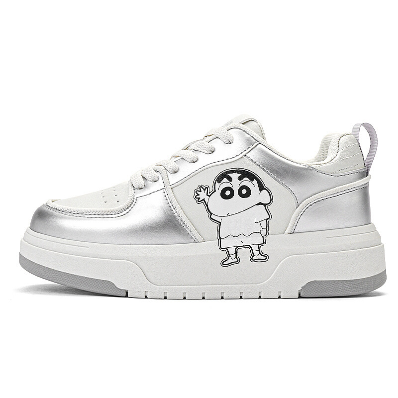 

Кеды, обувь для скейтборда унисекс с низким верхом Crayon Shinchan, цвет Classic black and white